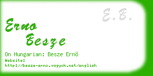 erno besze business card
