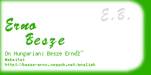 erno besze business card